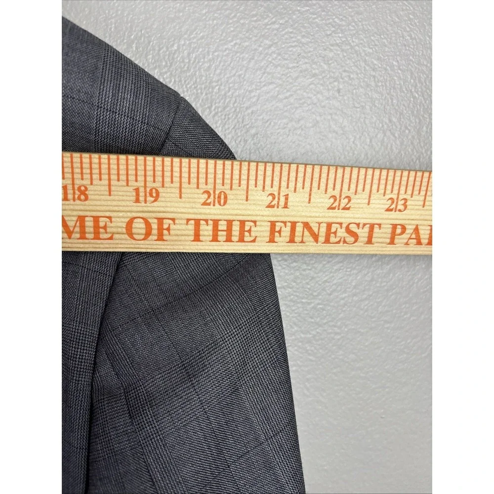 Ralph Lauren 42L Gray Windowpane Check Tweed sport coat Jacket blazer Preppy